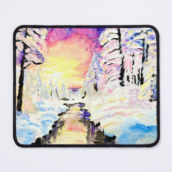 Item preview, Snowy Landscape Painting designed and sold by Aroeldesigns.