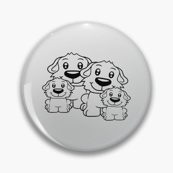 Item preview, 4 Dogs Family Two Children Parents Mother Father Dad Mom Cute designed and sold by shirt-o-mat.