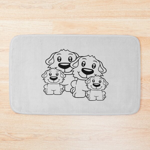Item preview, 4 Dogs Family Two Children Parents Mother Father Dad Mom Cute designed and sold by shirt-o-mat.
