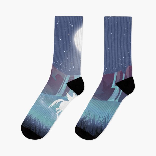 Item preview, Pegasus in waterfall at night designed and sold by ArsyCreation.