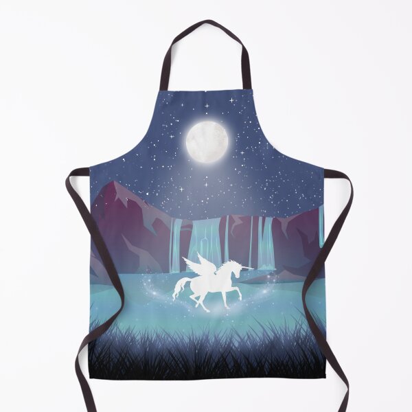 Item preview, Pegasus in waterfall at night designed and sold by ArsyCreation.