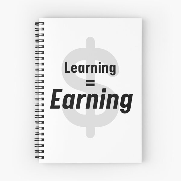 Item preview, Learning Equals Earning Inspirational Typography Design designed and sold by cosmiccircles01.