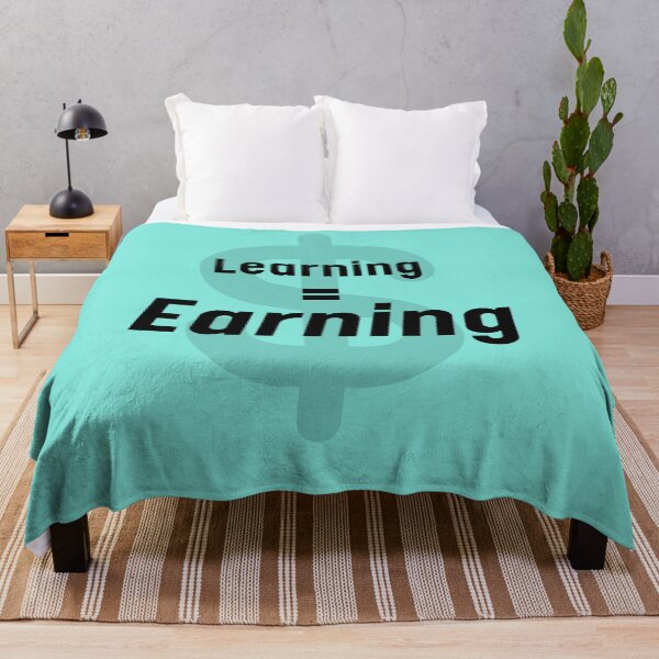 Item preview, Learning Equals Earning Inspirational Typography Design designed and sold by cosmiccircles01.