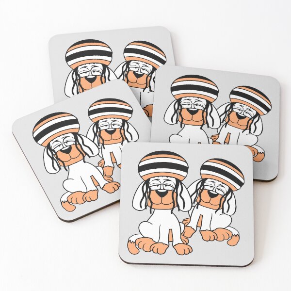 Item preview, 2 Dogs Reggae Rasta Curls Hat Chill Relaxed Team Friends designed and sold by shirt-o-mat.