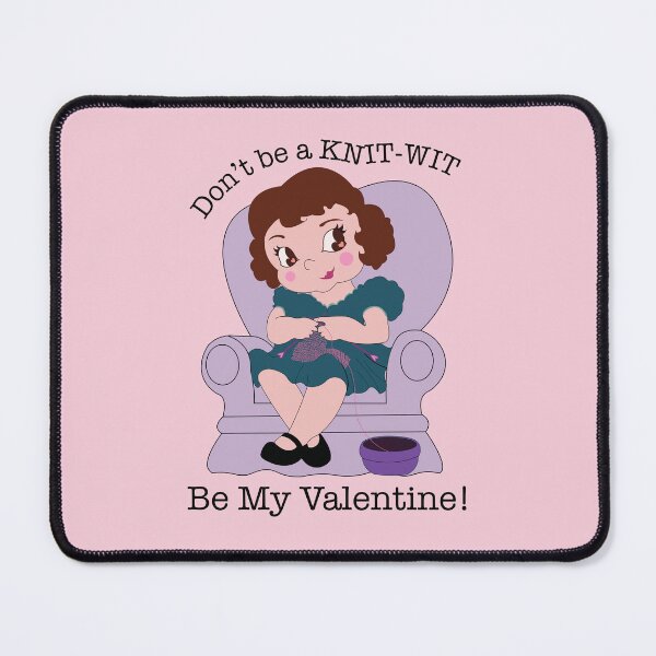 Item preview, Vintage Valentines Knitting GIrl designed and sold by robenster.