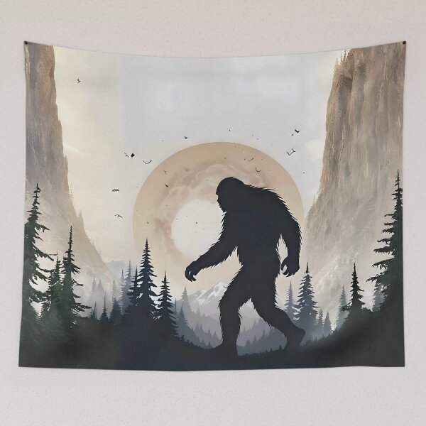 Item preview, Mountain side Bigfoot – Majestic Sasquatch in Nature Design designed and sold by robro31.