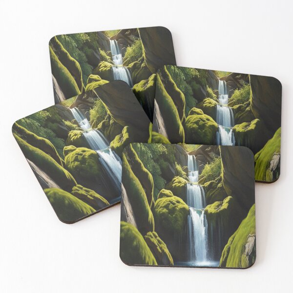 Item preview, Mountain Forest Waterfall designed and sold by RGSBiblicalArt.
