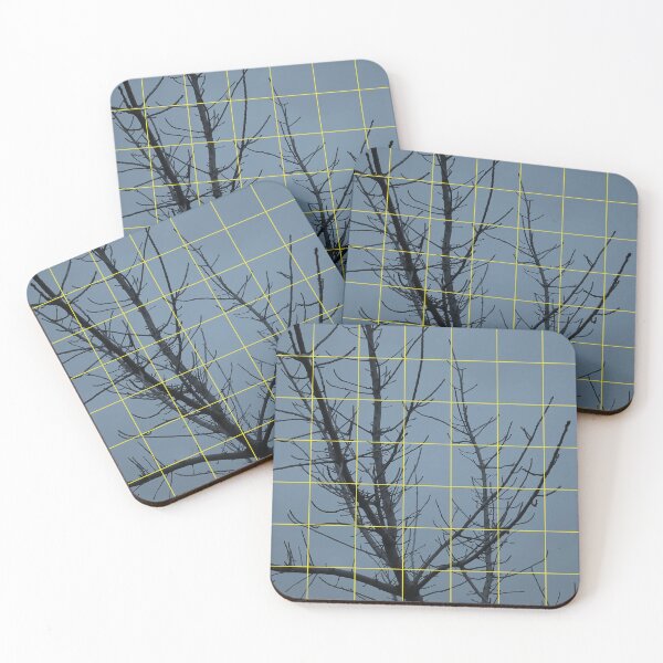 Item preview, Winter Tree with Yellow Grid designed and sold by KeksWorkroom.