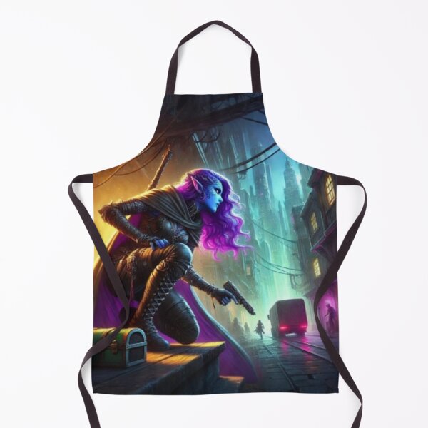 Item preview, AI generated drow on a mission, dystopian fantasy designed and sold by AI-this-is-AI.