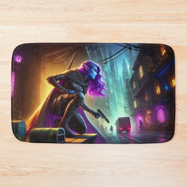 Item preview, AI generated drow on a mission, dystopian fantasy designed and sold by AI-this-is-AI.