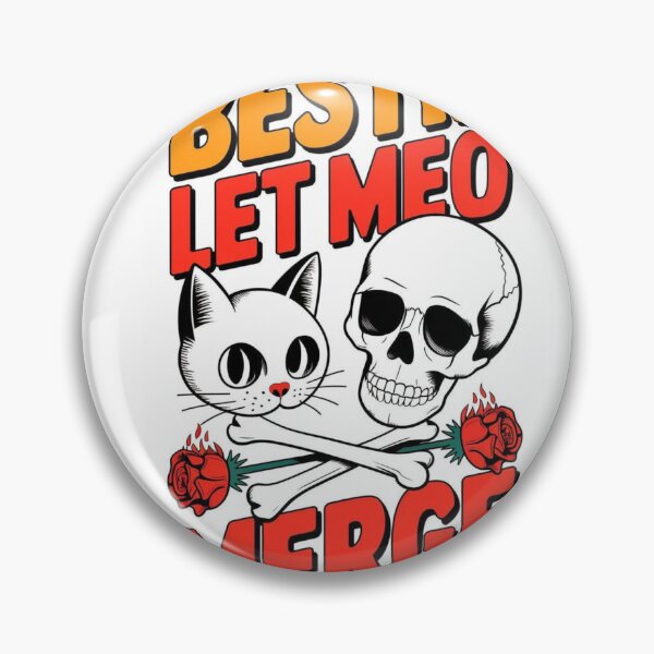 Item preview, Skull & Crossbones with Roses and 'Bestie Met MEO Merge STICKER designed and sold by inkfluenceart.