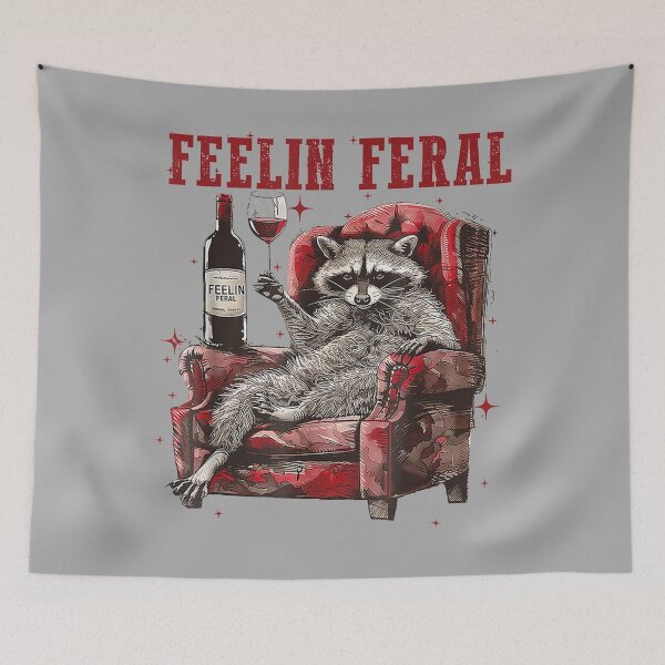Item preview, Feeling Feral, If I'm Moody Give Me Foody, Funny Raccoon Design, Animal Sarcastic Saying, Trendy Raccoon Sublimation designed and sold by FitFisher.