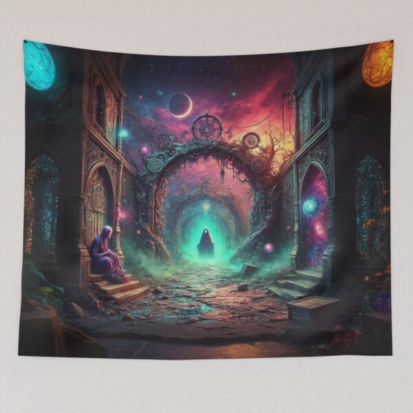 Item preview, AI generated alter, dystopian fantasy designed and sold by AI-this-is-AI.
