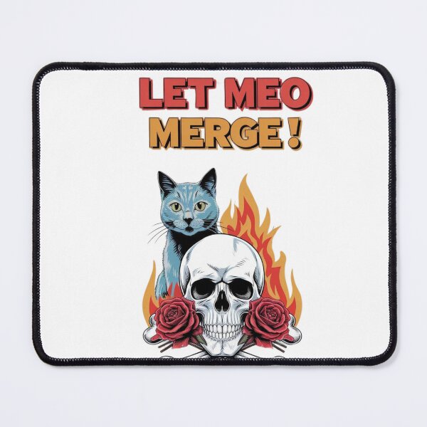 Item preview, Skull & Crossbones with Roses and 'Bestie Met MEO Merge STICKER designed and sold by inkfluenceart.