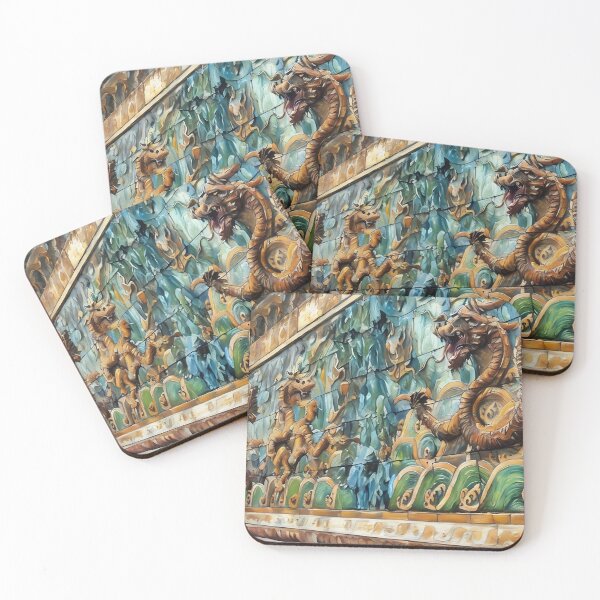 Item preview, Wall of Dragons Print designed and sold by The Wandering Bookworm.