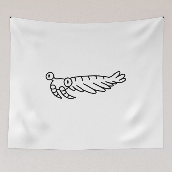 Item preview, Anomalocaris Doodle Black and White designed and sold by ThePaleoDude.