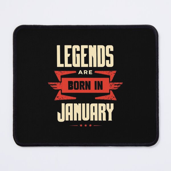 Artikelvorschau, Januar-Legenden | Auffälliges Typografie-Design für Geburtstagsfeiern entworfen und verkauft von Colorful-Garden.