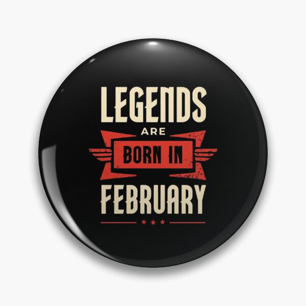 Item preview, February Legends Birthday Design | Bold Typography Style for Unique Birthdays designed and sold by Colorful-Garden.