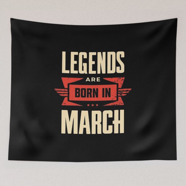 Item preview, March Legends: Bold Typography Design Celebrating March Birthdays designed and sold by Colorful-Garden.