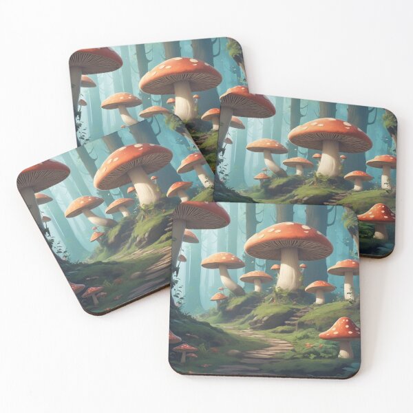 Item preview, Enchanted Forest with Giant Mushrooms designed and sold by Zeeshankhan1345.