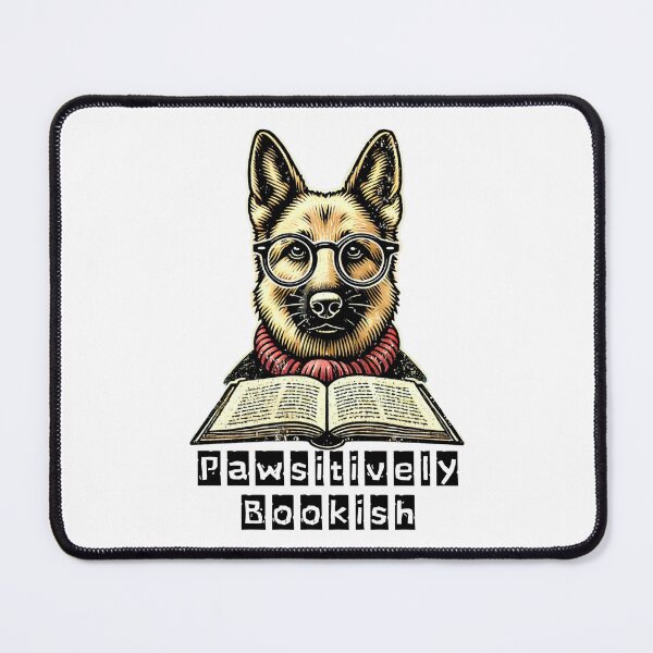 Item preview, Pawsitively Bookish German Shepherd Reading Vibe designed and sold by ModkMerch.