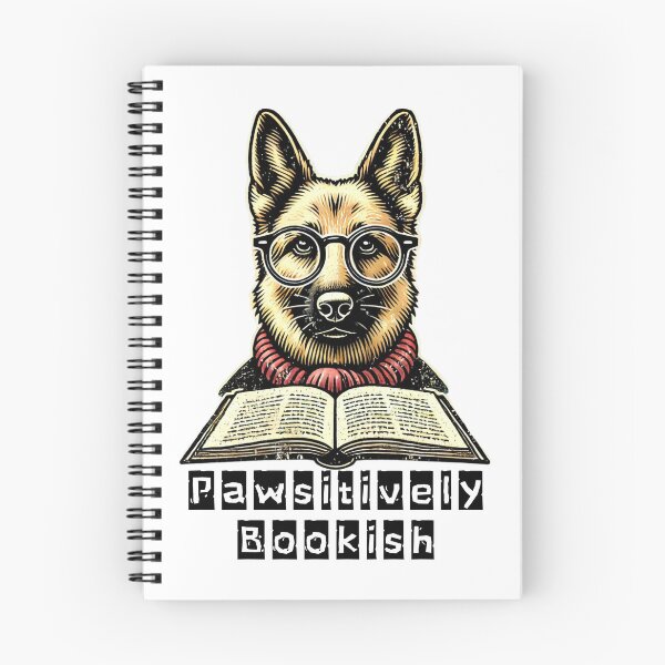 Item preview, Pawsitively Bookish German Shepherd Reading Vibe designed and sold by ModkMerch.