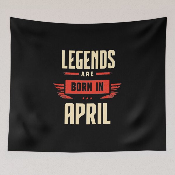 Item preview, Legends Are Born in April | Bold Typography Birthday Design designed and sold by Colorful-Garden.