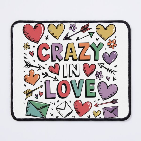 Item preview, Crazy in Love Doodle Art - Fun and Colorful Love Design designed and sold by Art00786.