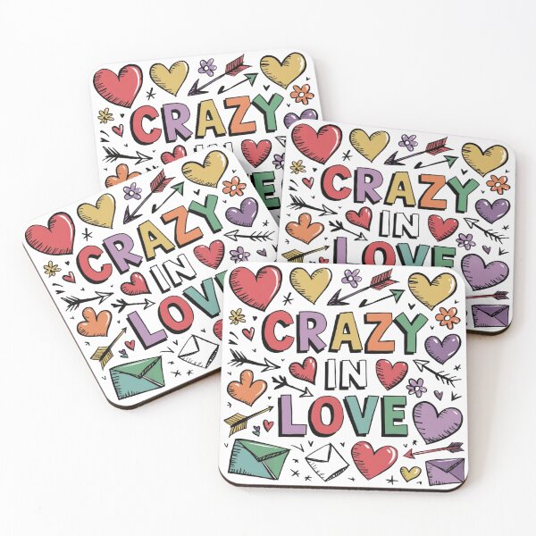 Item preview, Crazy in Love Doodle Art - Fun and Colorful Love Design designed and sold by Art00786.