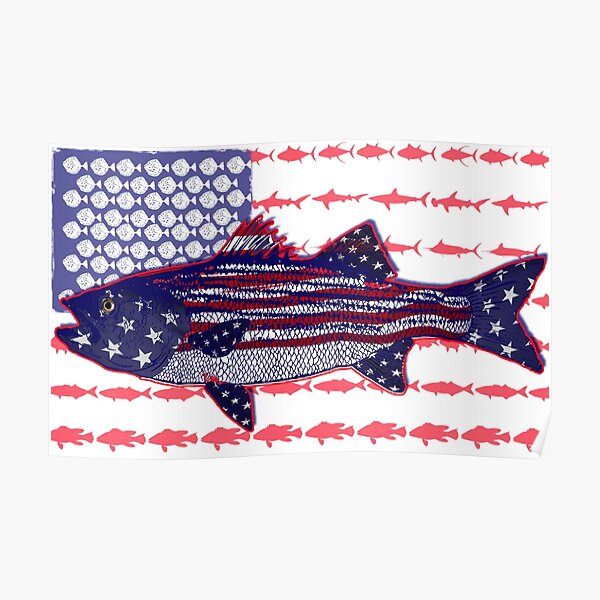 Download Fishing Flag Posters Redbubble