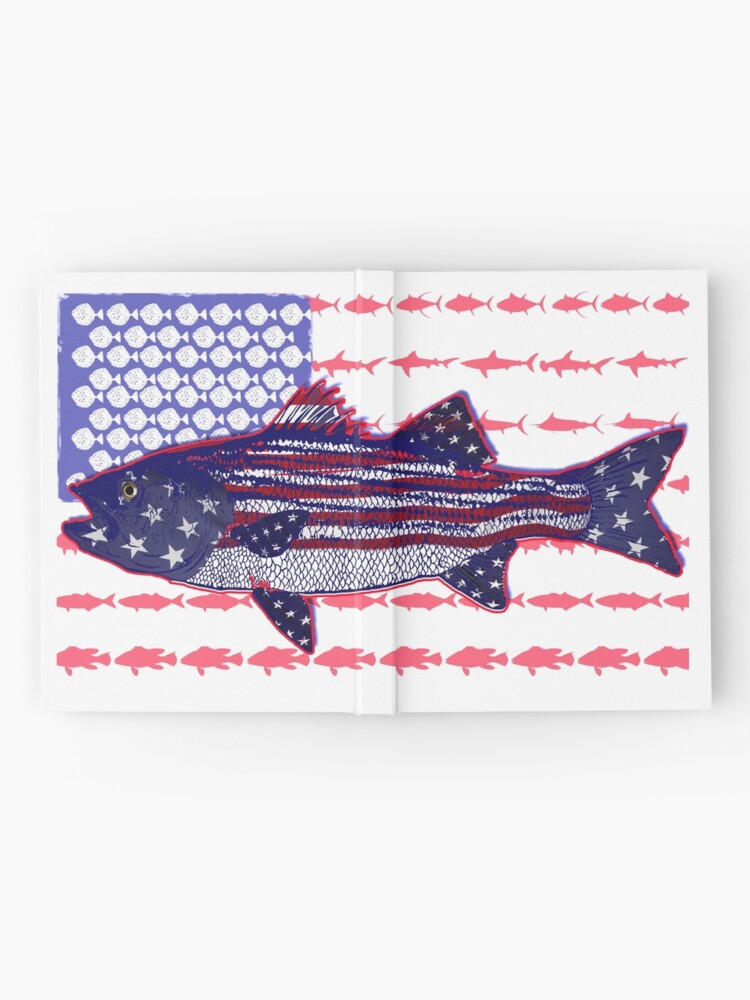 American flag Striped bass Fishing flag Art Print for Sale by hookink