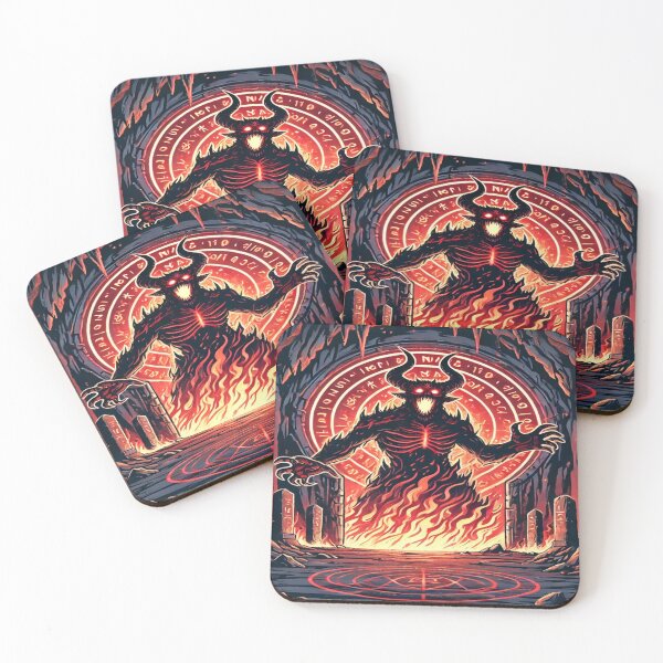 Item preview, Demon Emerging from Fiery Portal designed and sold by 0Mystica0.