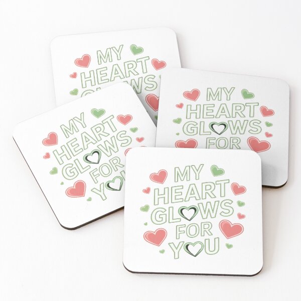 Item preview, My Heart Glows for You Design - Romantic and Playful Artwork designed and sold by Art00786.