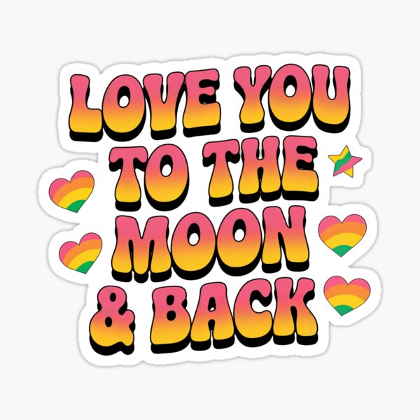 Item preview, Love You to the Moon & Back - Retro Heart Design for Gifts designed and sold by Art00786.