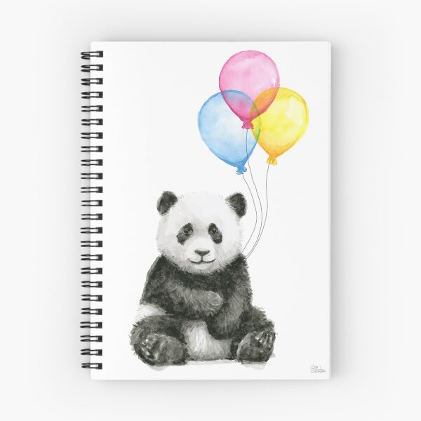 Item preview, Baby Panda Watercolor with Balloons Nursery Animal Art designed and sold by Olga Shvartsur.