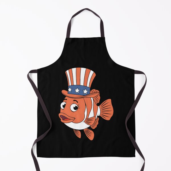 Item preview, Patriotic Clownfish with Uncle Sam Hat Cartoon Design designed and sold by Karsten Stier.