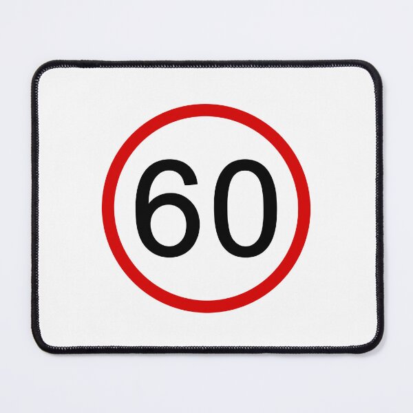 Item preview, No. 60 with Red Circle, Road Sign, Age Sign designed and sold by AASparksDesigns.