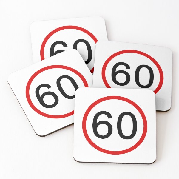 Item preview, No. 60 with Red Circle, Road Sign, Age Sign designed and sold by AASparksDesigns.