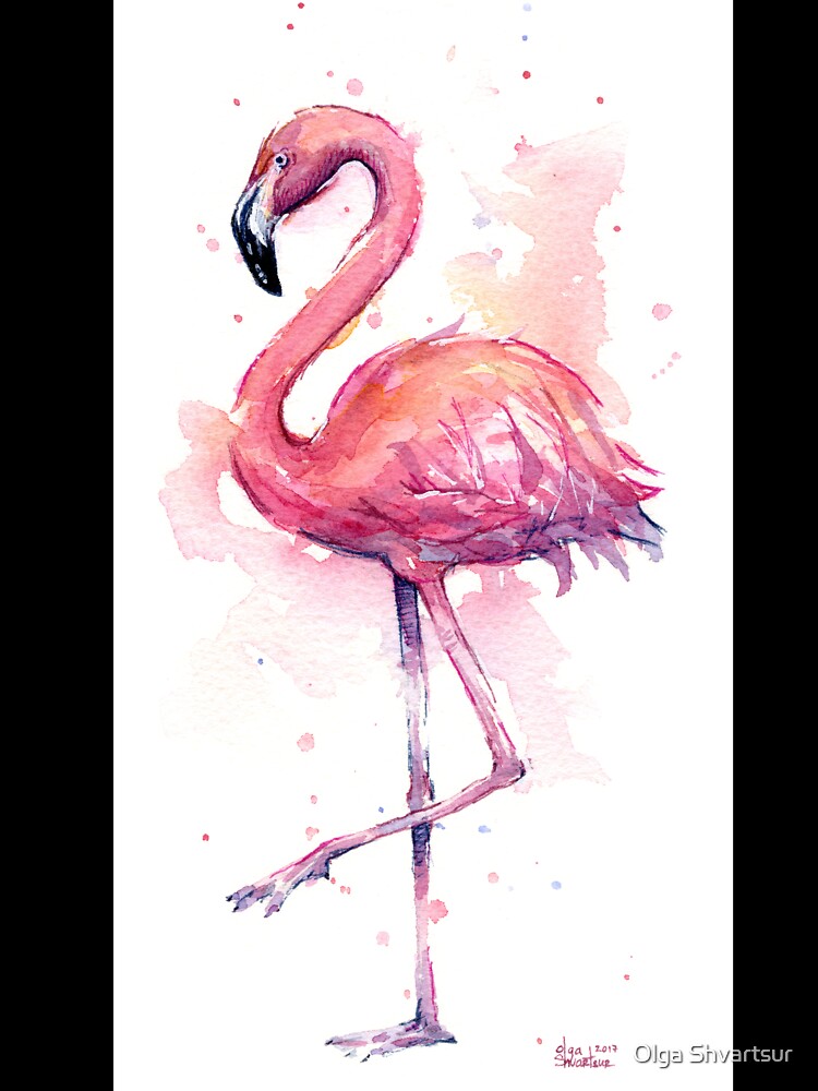 Rosa Flamingo-Aquarell-tropischer Vogel Babystrampler