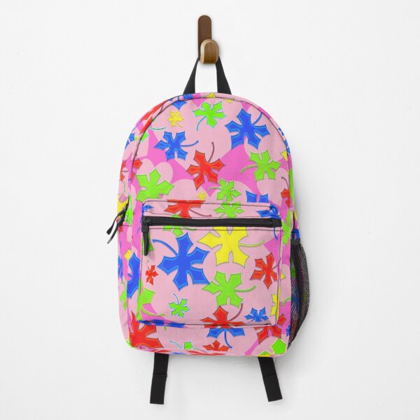 Item preview, Primary leaves on pink hearts designed and sold by JustLagoons.