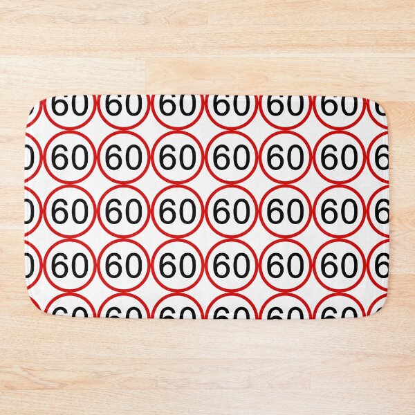 Item preview, No. 60 with Red Circle, Road Sign, Age Sign designed and sold by AASparksDesigns.