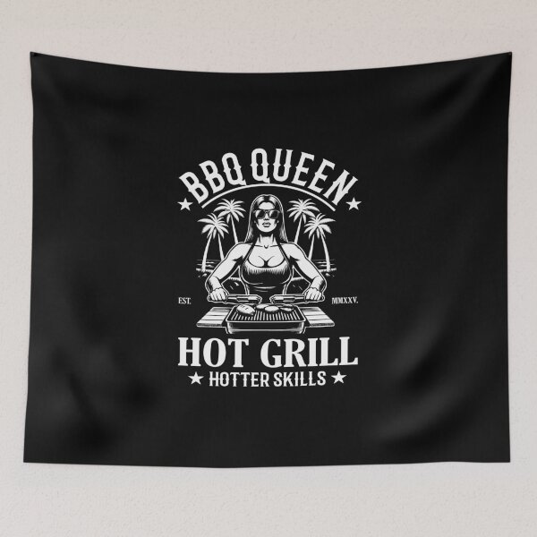 Item preview, Hot Grill - BBQ Queen - The Queen of the Grill designed and sold by RetroMaritalArt.