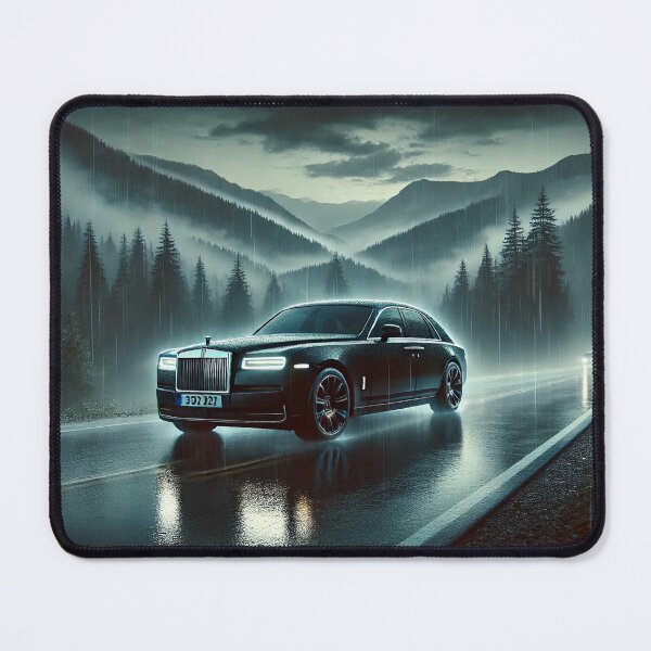 Item preview, Majestic Elegance: Luxury Car on a Rainy Mountain Road designed and sold by Meta2Physical.