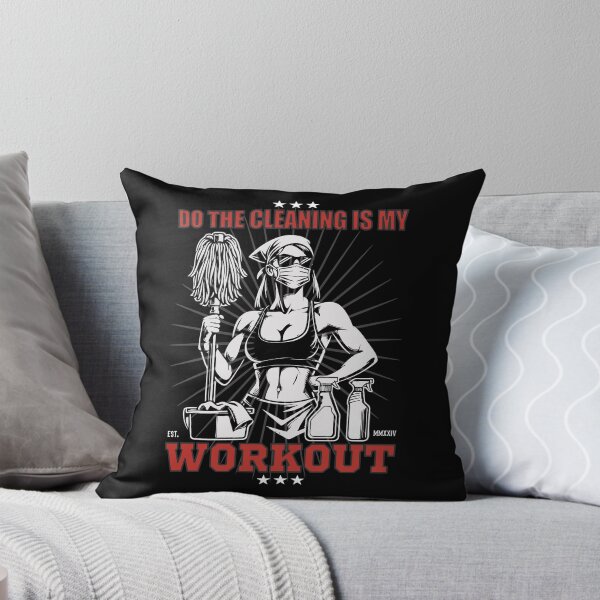 Item preview, Cleaning Ladies Design - Cleaning is my Workout designed and sold by RetroMaritalArt.