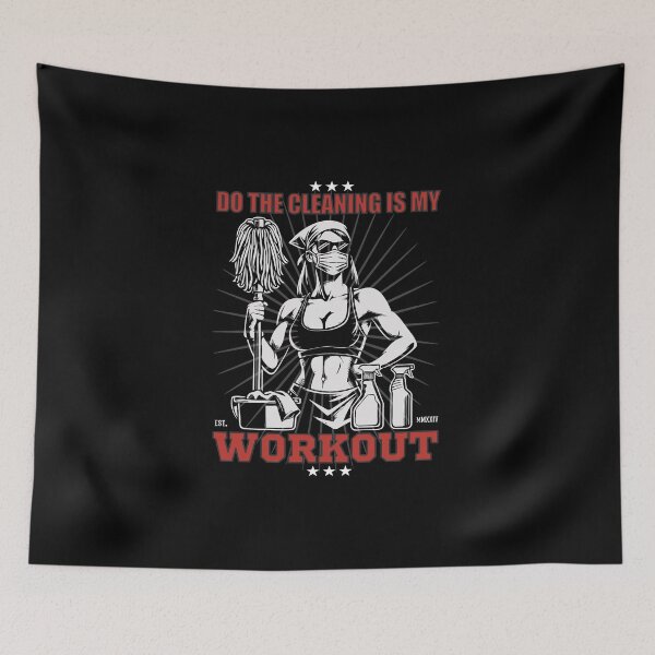 Item preview, Cleaning Ladies Design - Cleaning is my Workout designed and sold by RetroMaritalArt.