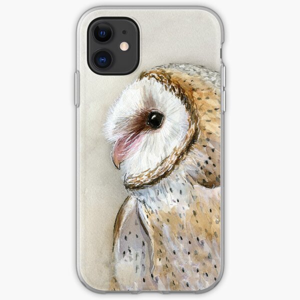 Barn Owl Watercolor iPhone Soft Case