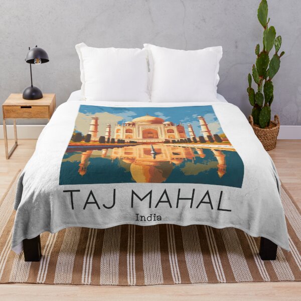 Item preview, A Vintage Travel Poster of Taj Mahal - Agra - India  designed and sold by GoodOldVintage.