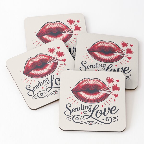 Item preview, Sending Love: Red Lips and Hearts in Motion designed and sold by SplashTastic.