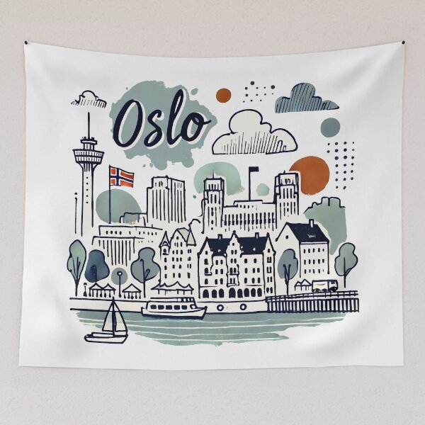 Artikelvorschau, Oslo Norwegen entworfen und verkauft von WanderlustCoCo.
