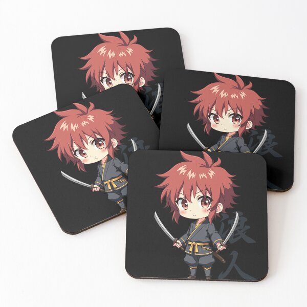 Aperçu de l'œuvre Samouraï Ronin Chibi animé créée et vendue par InkdGraphix.